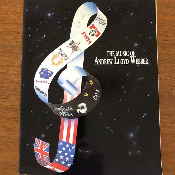 MICHAEL CRAWFORD 1992 SOUVENIR PROGRAM SIGNEDTHE MUSIC OF ANDREW LLOYD WEBBER - Picture 1 of 8